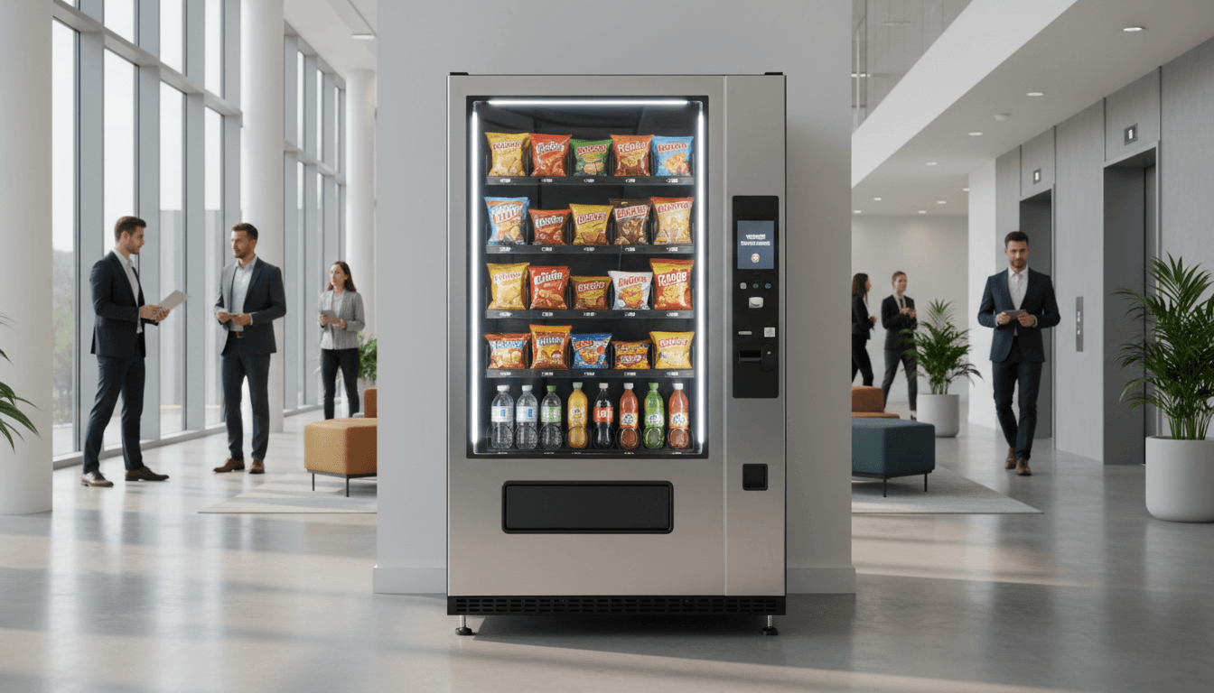 Peak Vending Co. machine in office break room