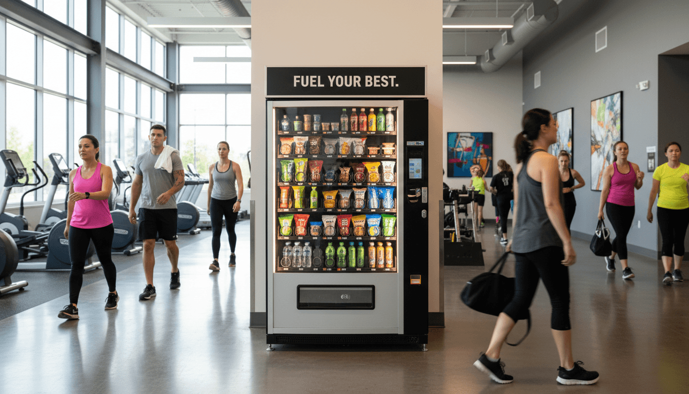 Peak Vending Co. machine in gym