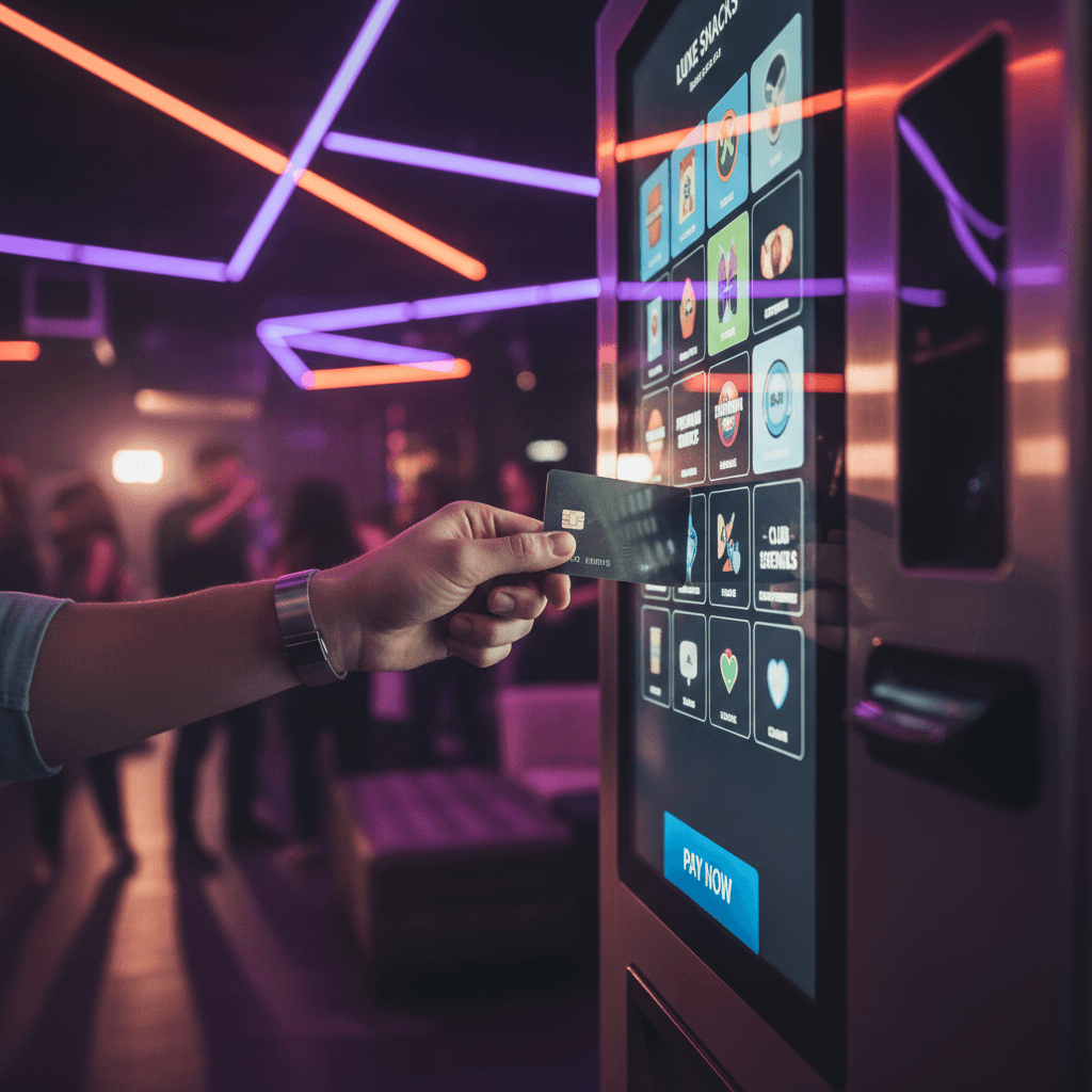 Peak Vending Co. machine in auto shop